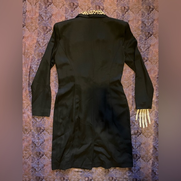 🐆 SOLD 🐆 Vintage Sassy Black Leopard Blazer Dress by Danny & Nicole ~ Size 8P - Picture 9 of 11